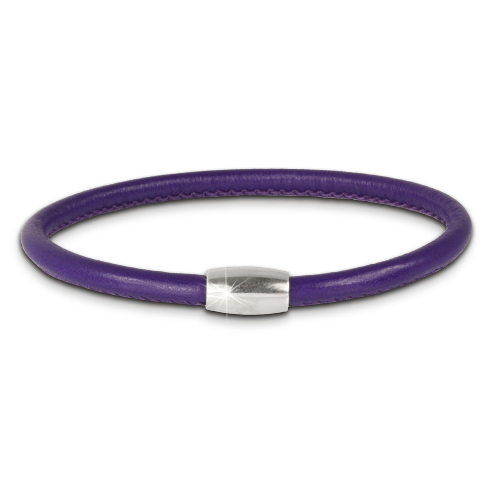  SilberDream Nappa  Leder Armband lila mit ...