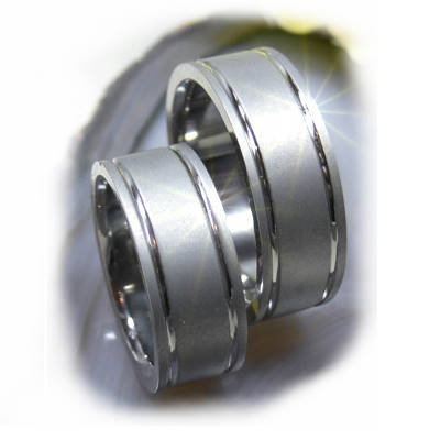 RXA441 F4S 2 Titan Partner Ring Set Herren Damen matt