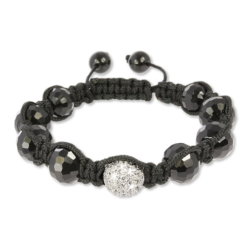  SilberDream Shamballa  Armband schwarz 925 ...