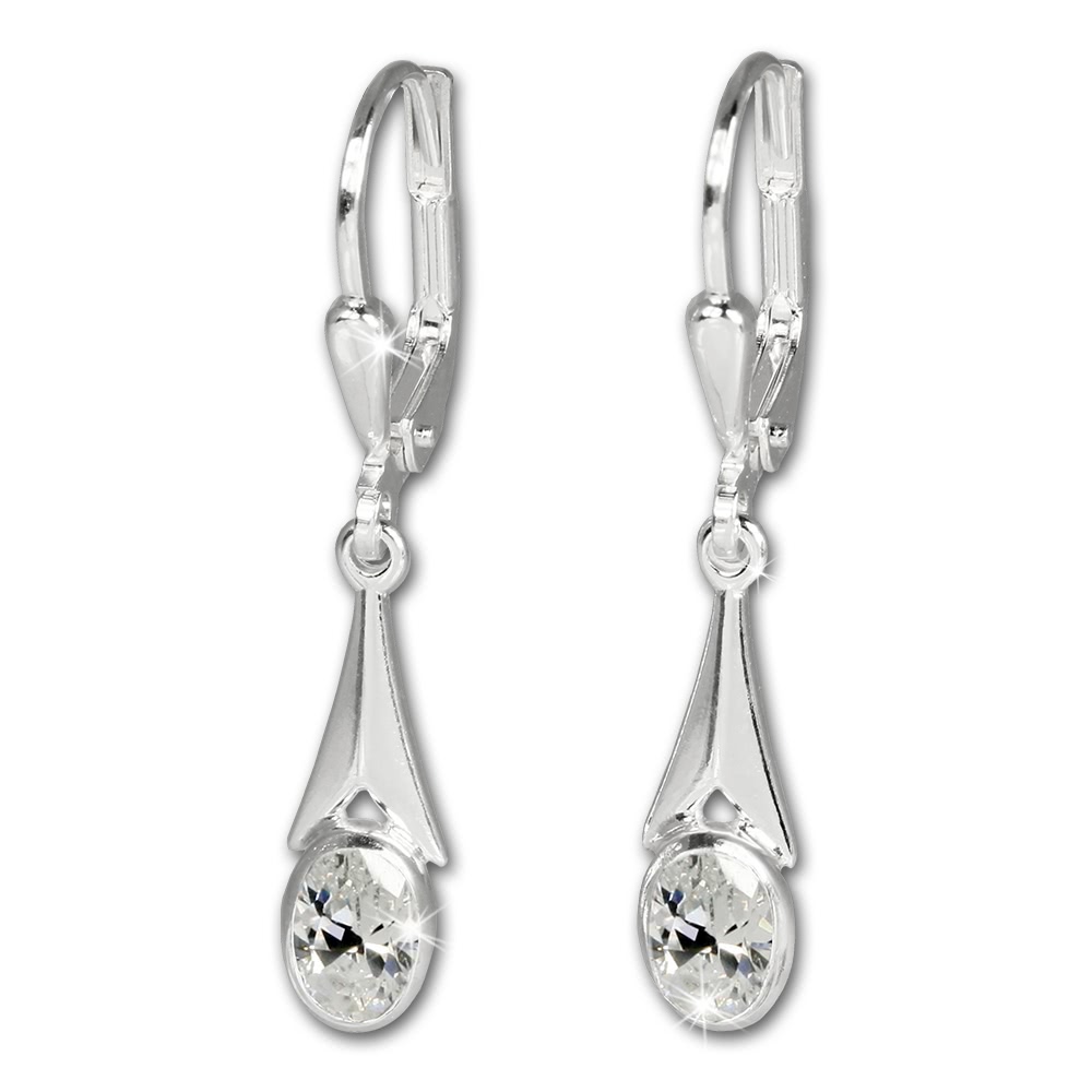  Silver Dream Stone  Earrings Cubic ...