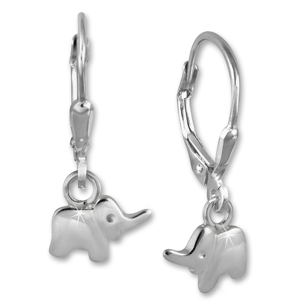 Bild von Kinder Ohrring Elefant 925er Silber Ohrhänger Kinderschmuck TW SDO571J