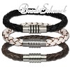 Amello Megabeads Leder Armband mit Stainless Edelstahl Verschluss AMA474X