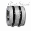 Amello Megabeads Stahl Bead Zylinder diamantiert Armbandbead AMB415S