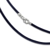 Leder Kette blau 2mm für Charms  925er Silber SilberDream Silberbeads SML72XK