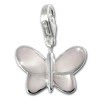 Charm Schmetterling perlmutt weiß in 925 Sterling Silber Silber - Silber Dream Charms - FC1041W