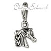 Charm Pferdekopf Charms Anhänger für Armbänder in 925 Sterling Silber - Silber Dream Charms - FC1043