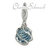 Charm Zirkonia Kugel aqua Charms Anhänger für Armbänder - Silber Dream Charms - FC200B