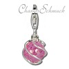 Charm Zirkonia Kugel rosa Charms Anhänger für Armbänder - Silber Dream Charms - FC200P