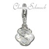 Charm Zirkonia Kugel weiß Charms Anhänger für Armbänder - Silber Dream Charms - FC200W