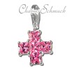 Charm Kreuz pink Armband Anhänger - Silber Dream Charms - FC204P