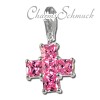 Charm Kreuz pink Charms Anhänger für Armbänder - Silber Dream Charms - FC204P