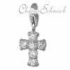 Charm Kreuz weiß Charms Anhänger für Armbänder - Silber Dream Charms - FC205W