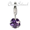 Charm Blümchen lila Charms Anhänger für Armbänder - Silber Dream Charms - FC209P