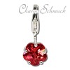 Charm Blümchen rot Charms Anhänger für Armbänder - Silber Dream Charms - FC209R