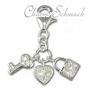 Charm Herz Schlüssel Charms Anhänger für Armbänder - Silber Dream Charms - FC224W