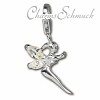 Charm Elfe Zirkonia weiß Charms Anhänger für Armbänder - Silber Dream Charms - FC240W