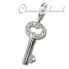 Charm Schlüssel weiß Charms Anhänger für Armbänder - Silber Dream Charms - FC241W