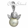 Charm Engel Perle weiß Charms Anhänger für Armbänder - Silber Dream Charms - FC243W