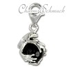 Charm Frosch Kugel schwarz Armband Anhänger - Silber Dream Charms - FC244S