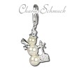 Charm Schneemann Perle Charms Anhänger für Armbänder - Silber Dream Charms - FC246W