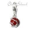 Charm Koralle Kugel rot Charms Anhänger für Armbänder - Silber Dream Charms - FC250R