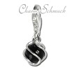 Charm Onyx Stein Kugel Charms Anhänger für Armbänder - Silber Dream Charms - FC250S