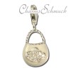 Charm Tasche weiß Charms Anhänger für Armbänder - Silber Dream Charms - FC3030W