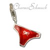 Charm Panty rot Charms Anhänger für Armbänder Silber - Silber Dream Charms - FC3031R