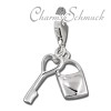 Charm Herz Schlüssel Charms Anhänger für Armbänder - Silber Dream Charms - FC3117