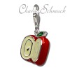 Charm Apfel rot in 925 Sterling Silber Silber Charms Anhänger für Armbänder - Silber Dream Charms - FC3142R