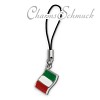 Edelstahl Anhänger Italien Flagge - Telefon, Taschenanhänger - Silber Dream Charms - FC4005