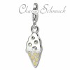 Charm Eistüte Zirkonia Charms Anhänger für Armbänder - Silber Dream Charms - FC626