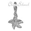 Charm Seestern weiß in 925 Sterling Silber Charms Anhänger für Armbänder - Silber Dream Charms - FC643