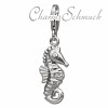 Charm Seepferd Zirkonia in 925 Sterling Silber Charms Anhänger für Armbänder - Silber Dream Charms - FC682