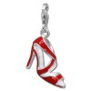 Charm Schuh High Heel rot in 925 Sterling Silber Charms Anhänger für Armbänder - Silber Dream Charms - FC688