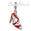 Charm Schuh High Heel rot in 925 Sterling Silber Charms Anhänger für Armbänder - Silber Dream Charms - FC688
