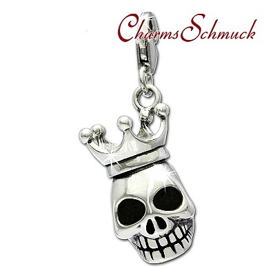 925 Sterling Silber Totenkopf Anhänger, Totenkopf Halskette