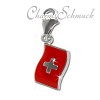 Charm Flagge Schweiz Charms Anhänger für Armbänder - Silber Dream Charms - FC703