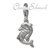 Charm 2 Delfine in 925 Sterling Silber Silber Charms Anhänger für Armbänder - Silber Dream Charms - FC729I