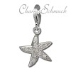 Charm Seestern Zirkonia in 925 Sterling Silber Charms Anhänger für Armbänder - Silber Dream Charms - FC730W