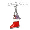 Charm Weihnachtsstiefel in 925 Sterling Silber Charms Anhänger für Armbänder - Silber Dream Charms - FC810R