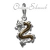 Charm Drache in 925 Sterling Silber Silber Charms Anhänger für Armbänder - Silber Dream Charms - FC834N