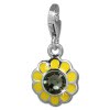 Charm Sonnenblume gelb in 925 Sterling Silber Charms Anhänger für Armbänder - Silber Dream Charms - FC842Y