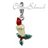 Charm Weihnachtskerze in 925 Sterling Silber Silber Charms Anhänger für Armbänder - Silber Dream Charms - FC847W