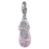 Charm Damenschuh rosa in 925 Sterling Silber Charms Anhänger für Armbänder - Silber Dream Charms - FC853A