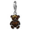 Charm Teddybär braun in 925 Sterling Silber Silber Charms Anhänger für Armbänder - Silber Dream Charms - FC855N