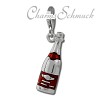 Charm Sektflasche in 925 Sterling Silber Charms Anhänger für Armbänder - Silber Dream Charms - FC877R