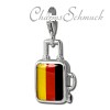 Charm Koffer Deutschland in 925 Sterling Silber Armband Anhänger - Silber Dream Charms - FC881F
