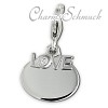 Charm Love Zirkonia in 925 Sterling Silber Silber Charms Anhänger für Armbänder - Silber Dream Charms - FC900W