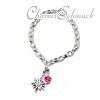 Charm Edelweiss Herz Anhänger Armband - Silber Dream Charms - FCA003